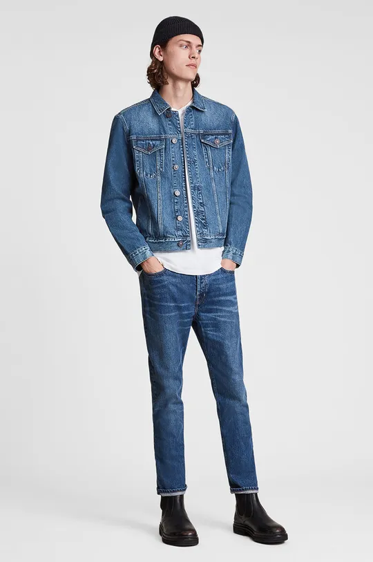 AllSaints Kurtka jeansowa KIRKBY JACKET niebieski