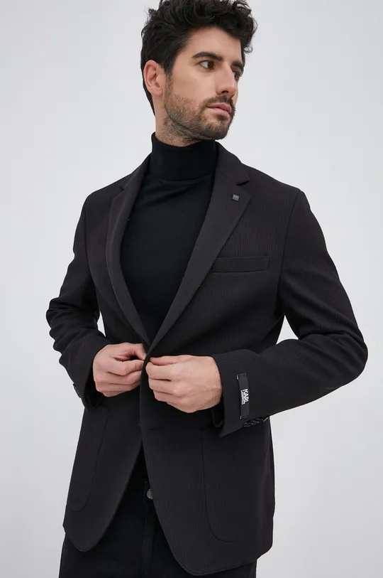 μαύρο Σακάκι Karl Lagerfeld Ανδρικά