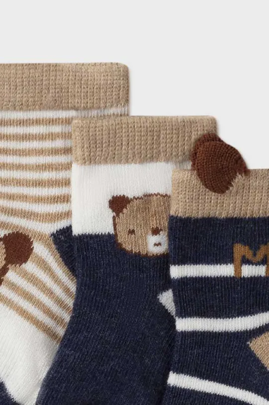 Дитячі шкарпетки Mayoral Newborn (3-Pack) коричневий
