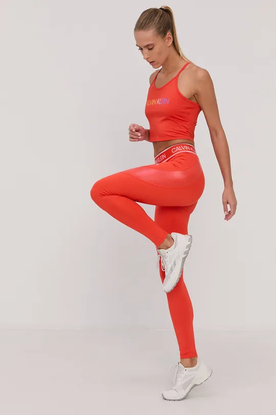 Legíny Calvin Klein Performance oranžová