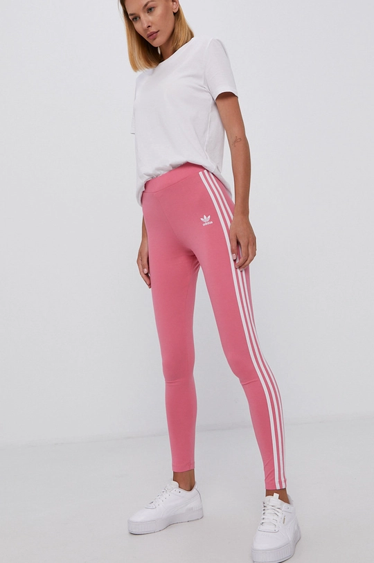 różowy adidas Originals Legginsy H09422 Damski