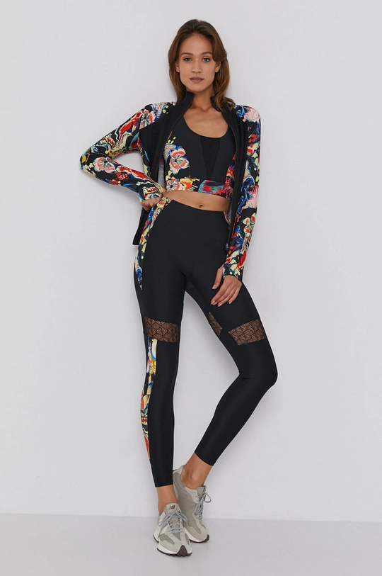 czarny Desigual Legginsy x Monsieur Christian Lacroix 21WWKK20 Damski