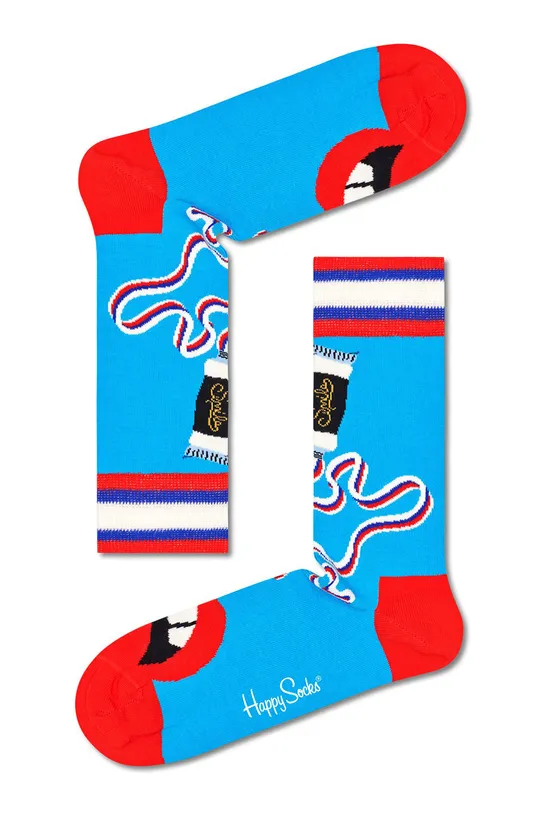 modrá Ponožky Happy Socks Brush Dámsky