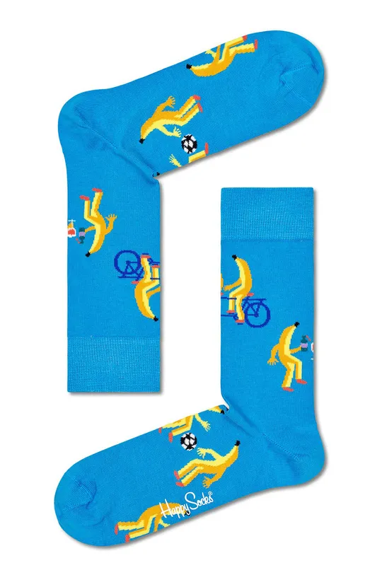 modrá Ponožky Happy Socks Going Bananas Dámsky
