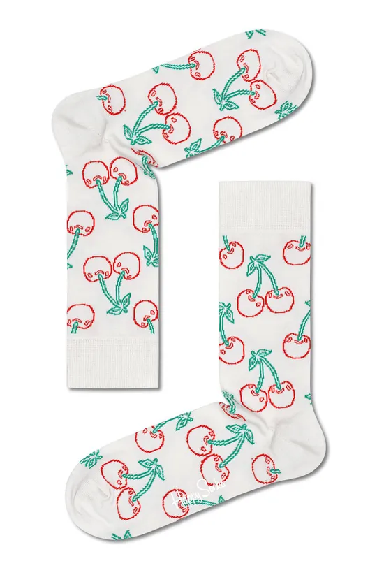 biela Ponožky Happy Socks Cherry Dámsky