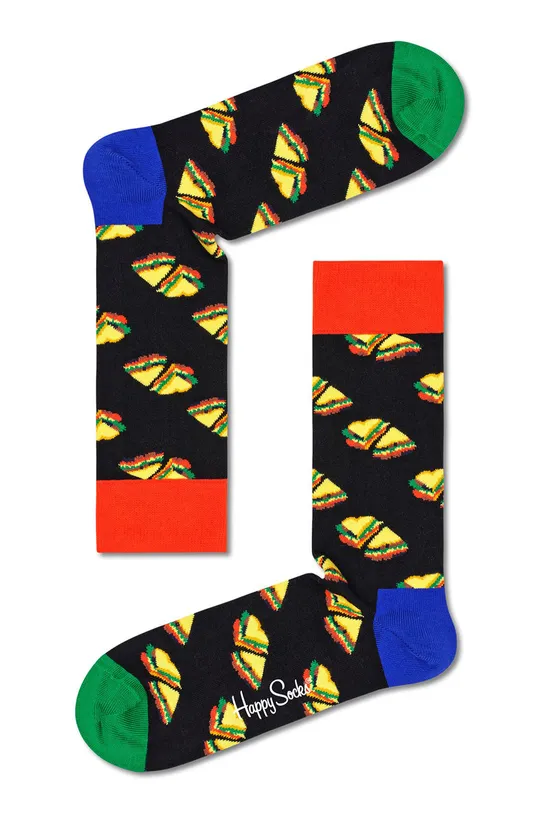 čierna Ponožky Happy Socks Love Sandwich Dámsky