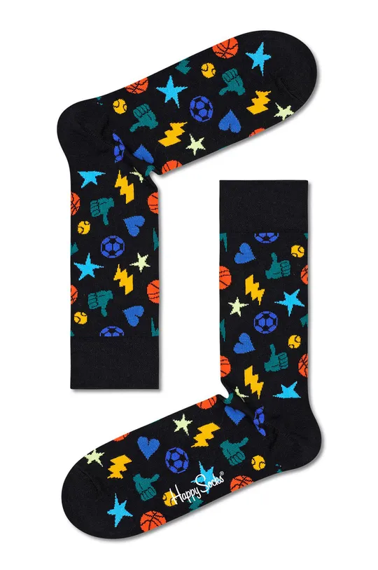 čierna Ponožky Happy Socks Play It Dámsky