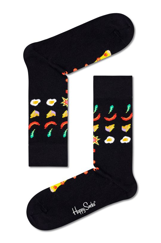 černá Ponožky Happy Socks Pizza Invaders Dámský