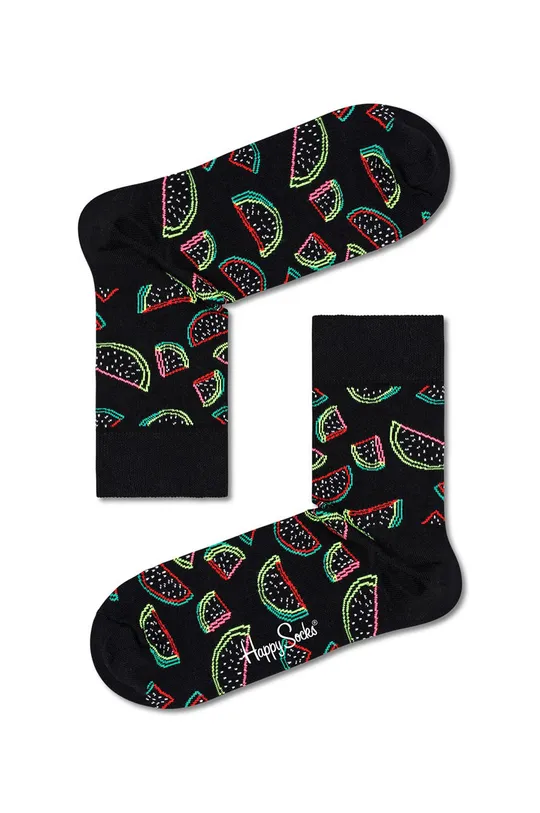 čierna Ponožky Happy Socks Watermelon Half Crew Dámsky