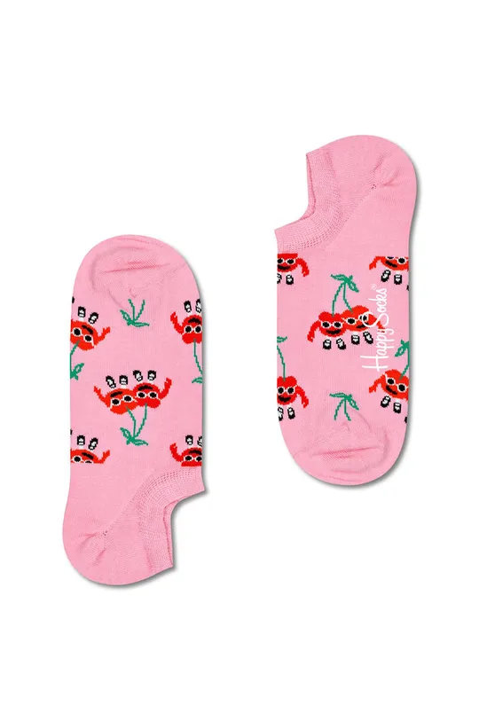 ružová Ponožky Happy Socks Cherry Mates No Show Dámsky