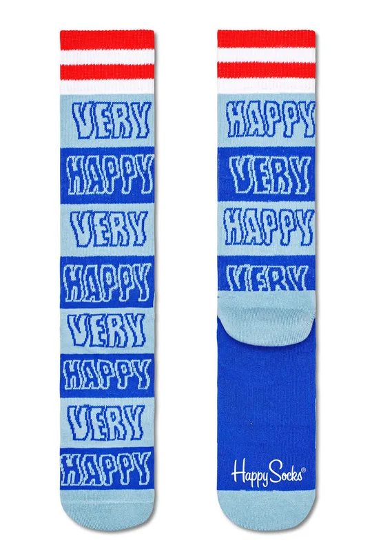 голубой Носки Happy Socks Stripe Crew Женский