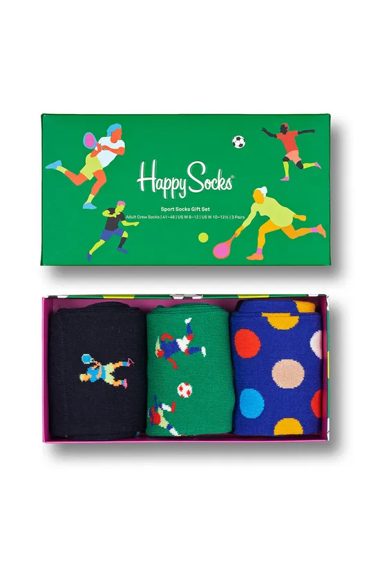 viacfarebná Ponožky Happy Socks Sports Socks Gift Set (3-Pack) Dámsky