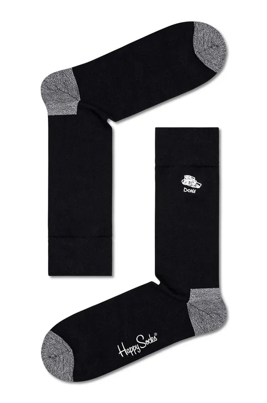 Κάλτσες Happy Socks Black And White (4-Pack) πολύχρωμο
