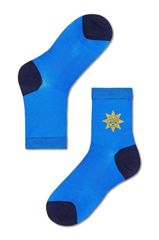 modrá Ponožky Happy Socks Caroline Ankle Dámsky