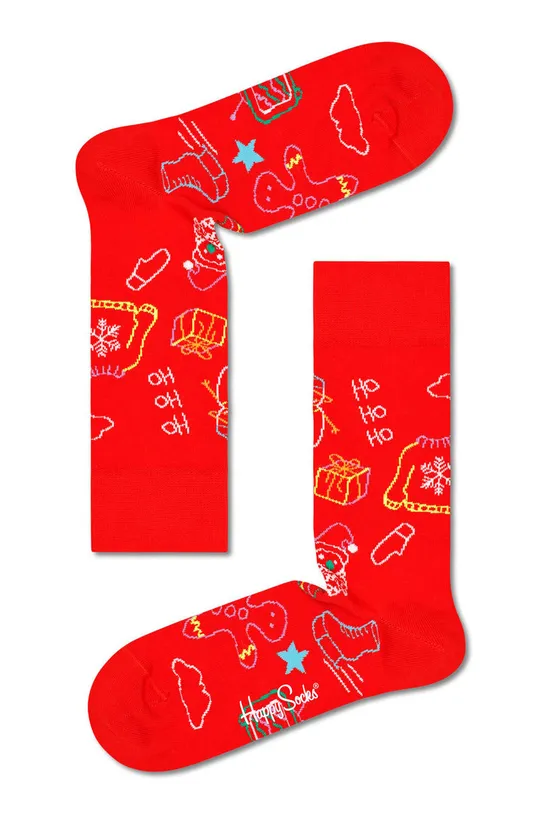 κόκκινο Κάλτσες Happy Socks Γυναικεία