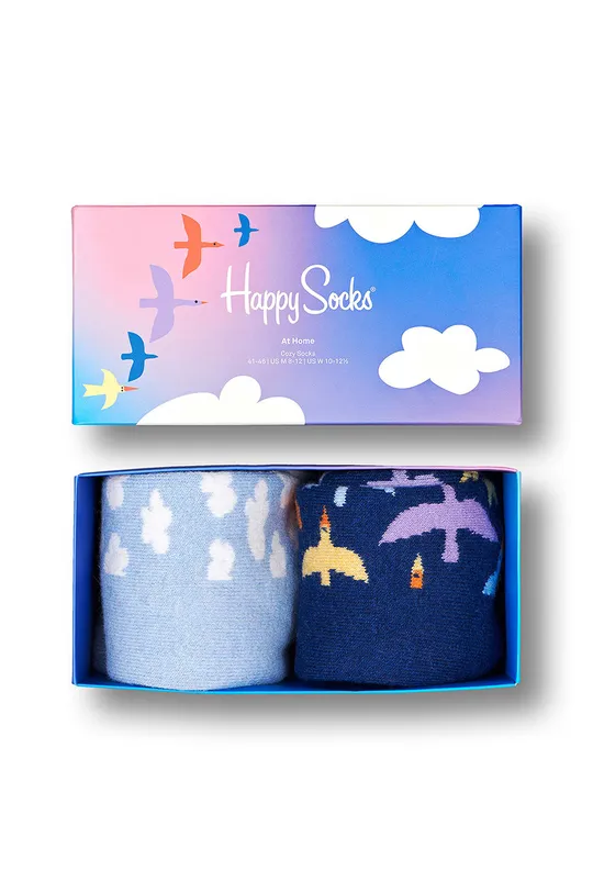 šarena Čarape s dodatkom vune Happy Socks Cozy Sock At Home (2-pack) Ženski