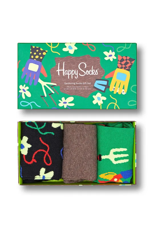 πολύχρωμο Κάλτσες Happy Socks Garden (3-pack) Γυναικεία
