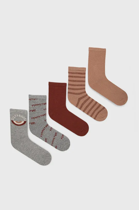 καφέ Παιδικές κάλτσες Name it (5-pack) Για κορίτσια
