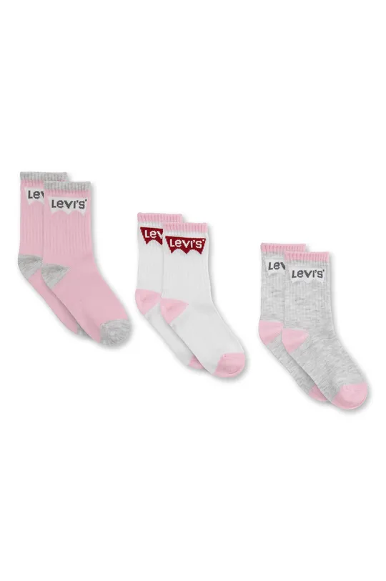 roza Otroške nogavice Levi's Dekliški