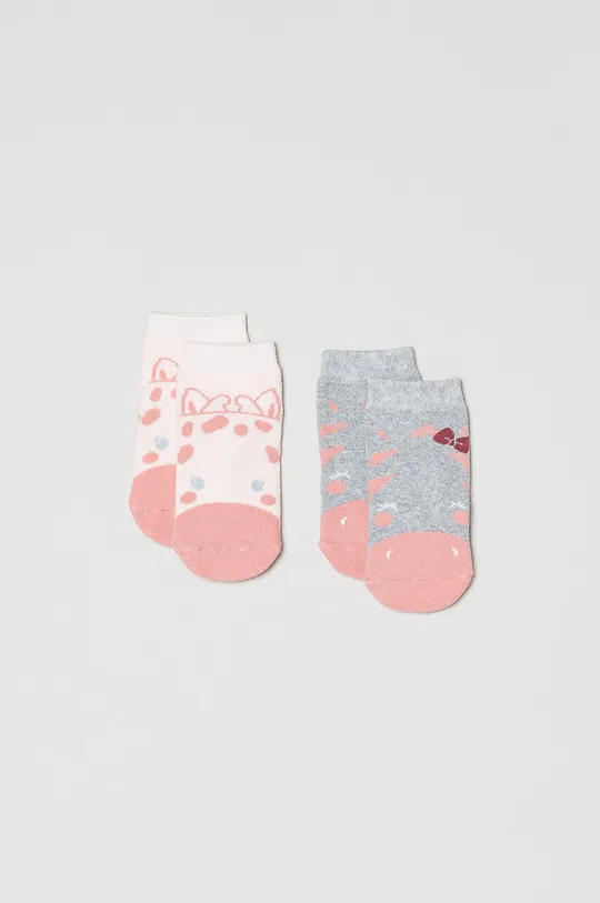 roza Dječje čarape OVS (2-pack) Za djevojčice