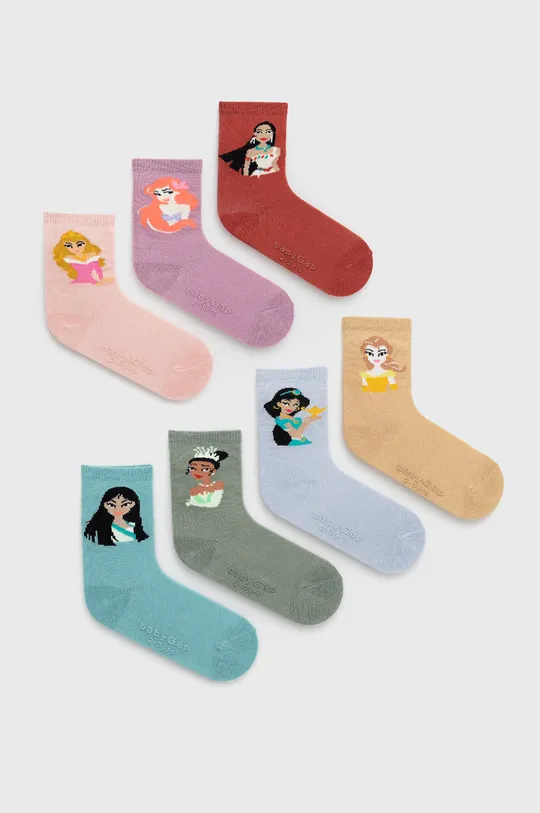 πολύχρωμο Παιδικές κάλτσες GAP x Disney (7-pack) Για κορίτσια