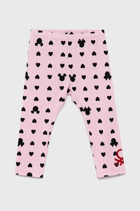 różowy United Colors of Benetton Legginsy dziecięce x Disney Dziewczęcy