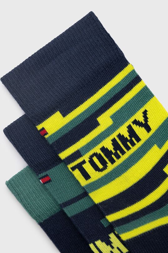 Detské ponožky Tommy Hilfiger (3-pack) žlto-zelená