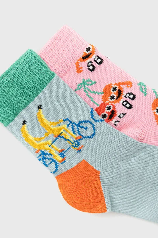Detské ponožky Happy Socks Fruit Mates (2-Pack) ružová