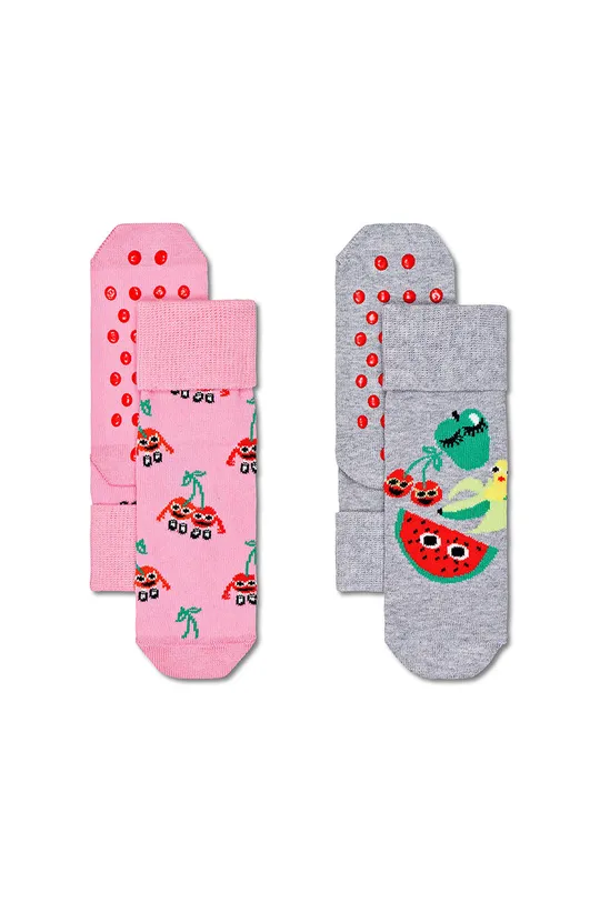 ροζ Παιδικές κάλτσες Happy Socks Kids Fruit Mix (2-pack) Παιδικά