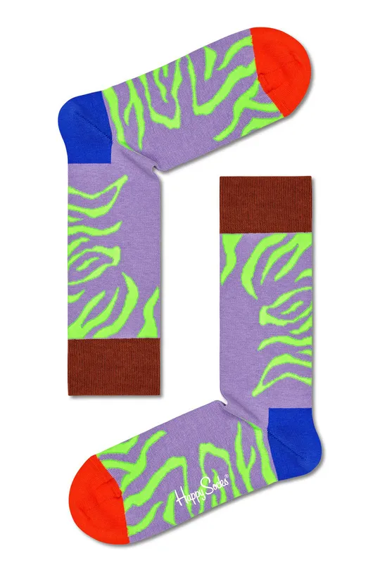 фіолетовий Шкарпетки Happy Socks Tiger Rave Чоловічий