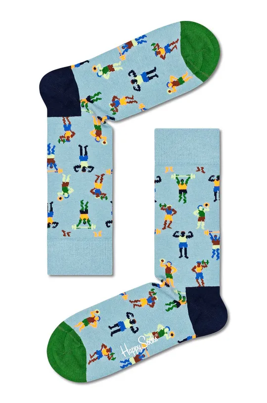 modrá Ponožky Happy Socks Work It Pánsky