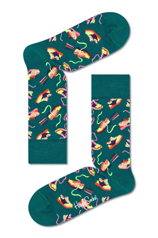 zelená Ponožky Happy Socks Run For It Pánsky