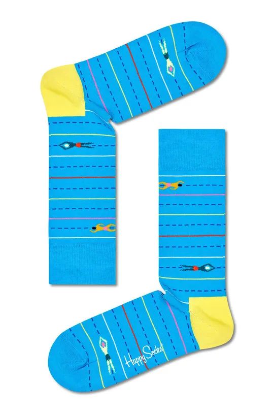 modrá Ponožky Happy Socks Workout Pánsky
