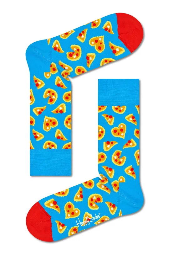 modrá Ponožky Happy Socks Pizza Love Pánsky