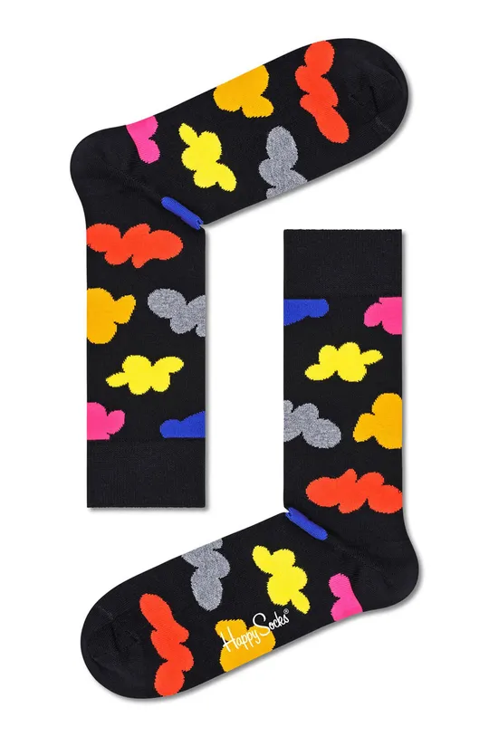 čierna Ponožky Happy Socks Cloudy Pánsky