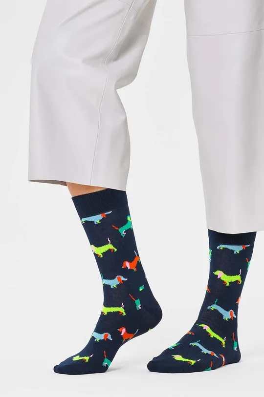 vijolična Nogavice Happy Socks