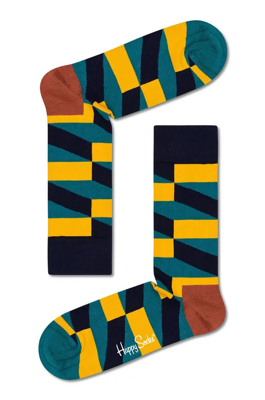 viacfarebná Ponožky Happy Socks Jumbo Filled Optic Pánsky