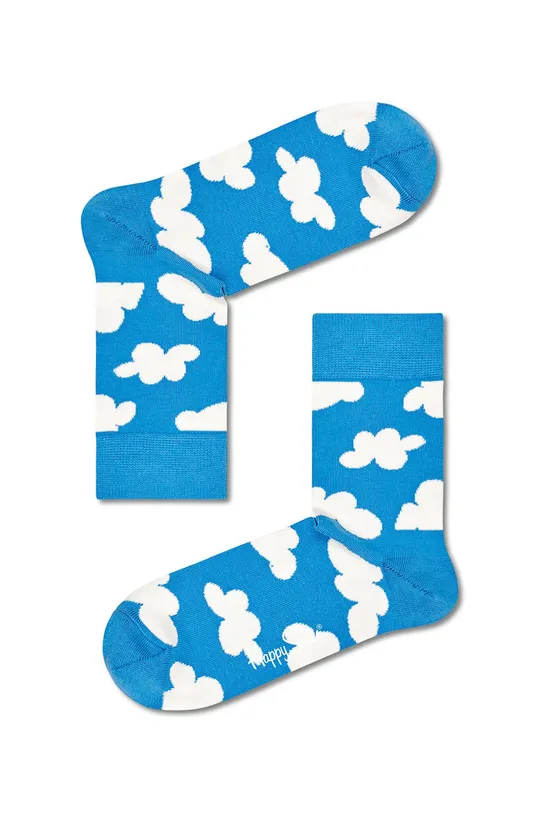 niebieski Happy Socks Skarpetki Cloudy Half Crew Męski