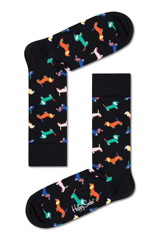 čierna Ponožky Happy Socks Wool Puppy Love Pánsky