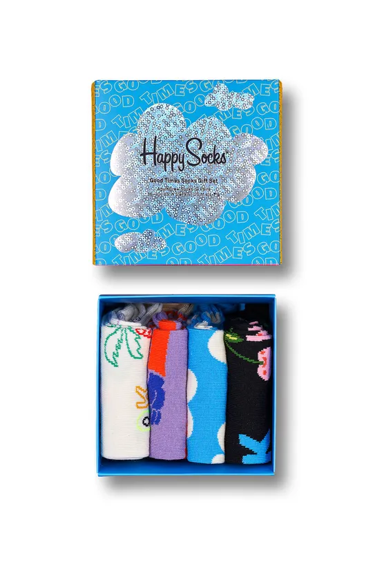 viacfarebná Ponožky Happy Socks Good Times (4-Pack) Pánsky