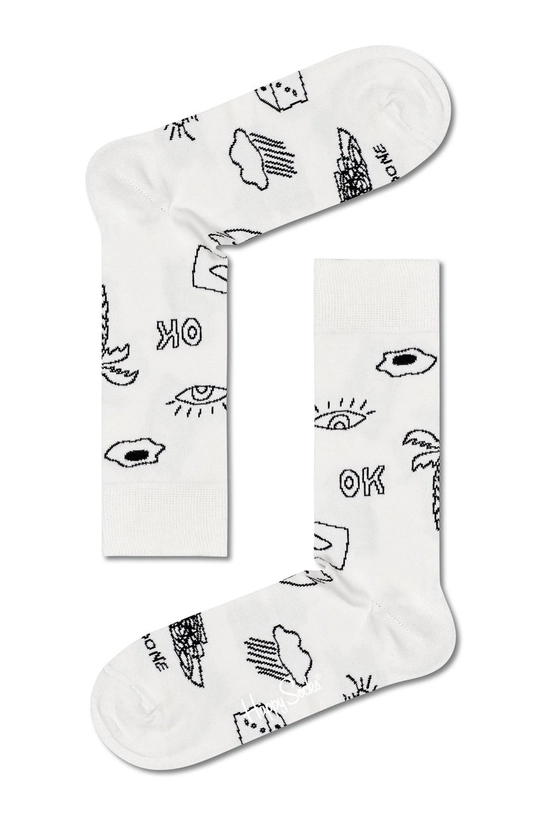 Ρούχα Κάλτσες Happy Socks Black And White (4-Pack) XBWH09.9100.M πολύχρωμο