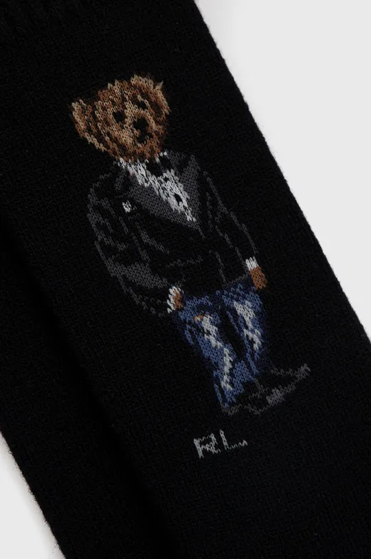 Μάλλινες κάλτσες Polo Ralph Lauren μαύρο