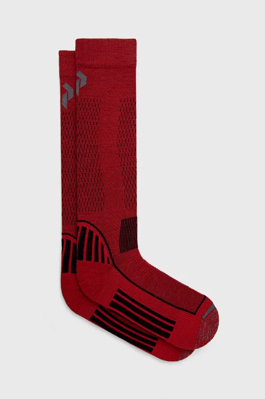 červená Ponožky s prímesou vlny Peak Performance Pánsky