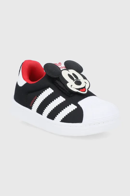 Дитячі черевики adidas Originals Superstar 360 x Disney чорний