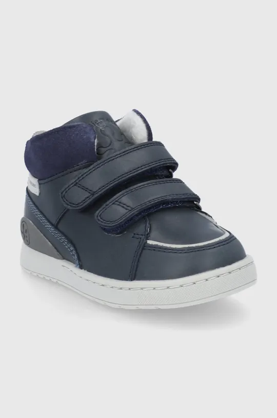 Δερμάτινα παιδικά κλειστά παπούτσια Biomecanics σκούρο μπλε