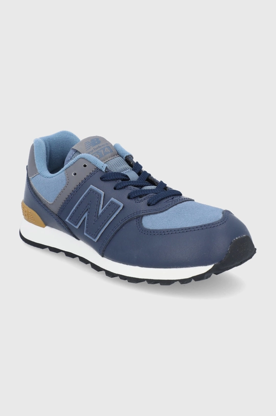 New Balance gyerek bőrcipő GC574LX1 sötétkék