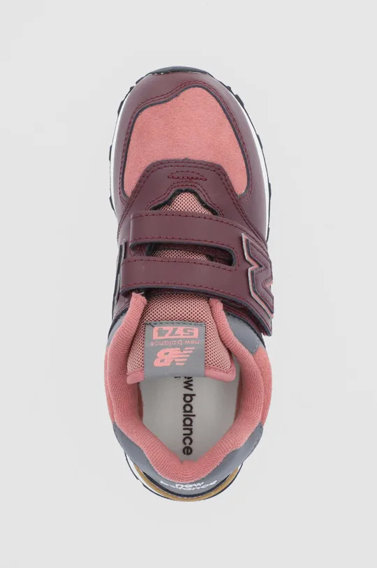 fialová Detské kožené topánky New Balance PV574PX1
