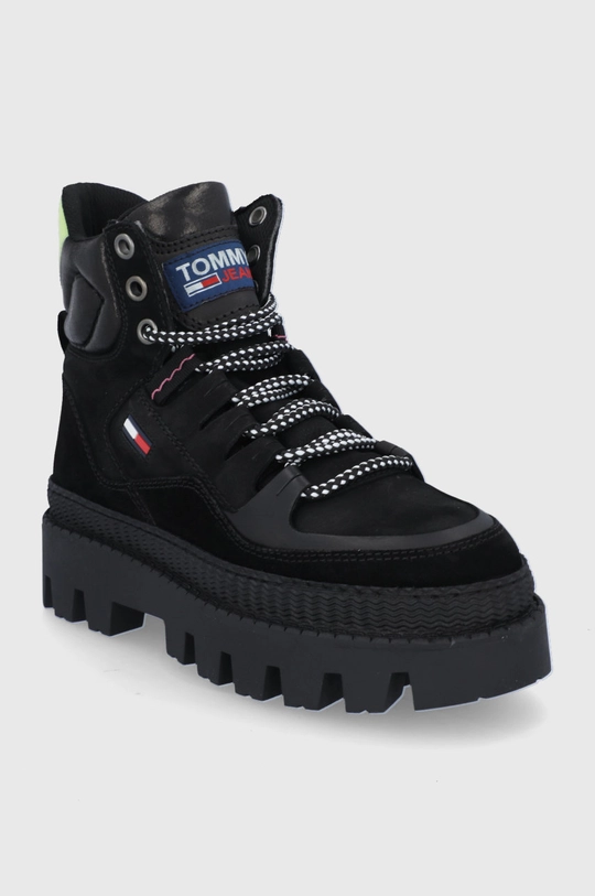 Členkové topánky Tommy Jeans čierna