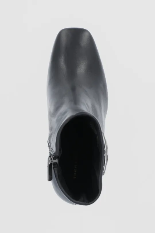 čierna Kožené členkové topánky Tommy Hilfiger
