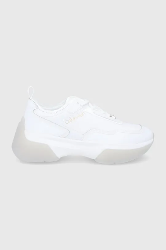 λευκό Δερμάτινα παπούτσια Calvin Klein Γυναικεία